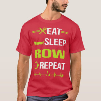Camiseta Engraçado Dormir Repetir Remoção de Linha
