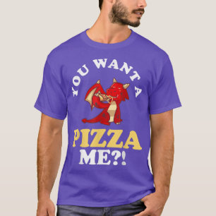 Camiseta Engraçado Dragão Galês Você Quer Pizza Me Wales T-