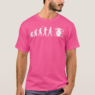 Camiseta Engraçado Drummer Evolution Of A Man Design Para D