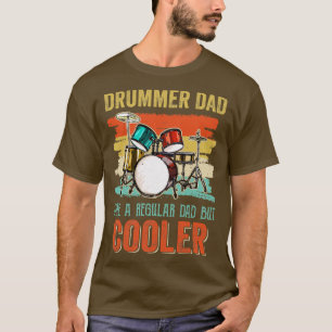 Camiseta Engraçado Drummer Pai Art Para Homens Bebendo Tamb
