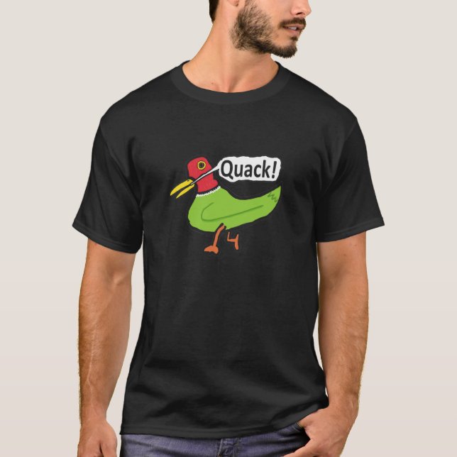 Camiseta Engraçado Duck Quacking (Frente)