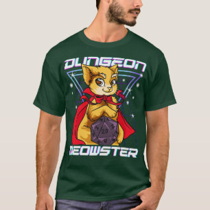 Camiseta Engraçado Dungeon Meowster Tabletop Gamer