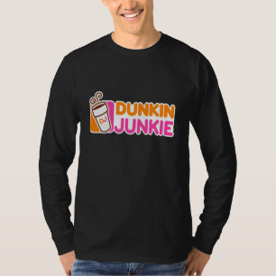 Camiseta Engraçado Dunkie Junkie Coffee Love Engraçado Coff