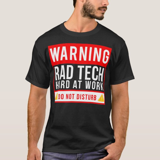 Camiseta Engraçado Duro Trabalhando Rad Tech - Estudo de Ra (Frente)