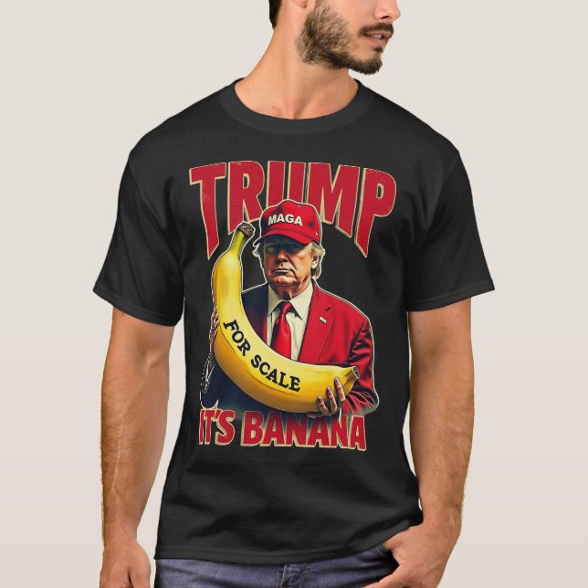 Camiseta Engraçado é Banana para Scales Trump 1 (Frente)