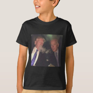 Camiseta Engraçado E Biden Fumando