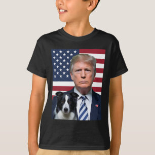 Camiseta Engraçado E Borda Collie Dog Onu, Eleição De Bande