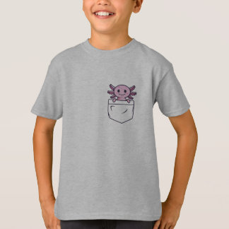 Camiseta Engraçado e Engraçado Axolotl no bolso