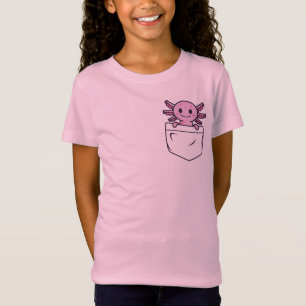 Camiseta Engraçado e engraçado Axolotl no bolso T-Shirt Cla