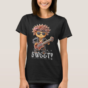 Camiseta Engraçado E Feliz Natal Gingerpão Rockstar Diverti