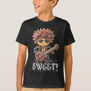 Camiseta Engraçado E Feliz Natal Gingerpão Rockstar Diverti