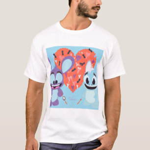 Camiseta "Engraçado e Festivo: Dia de os namorados Disney S