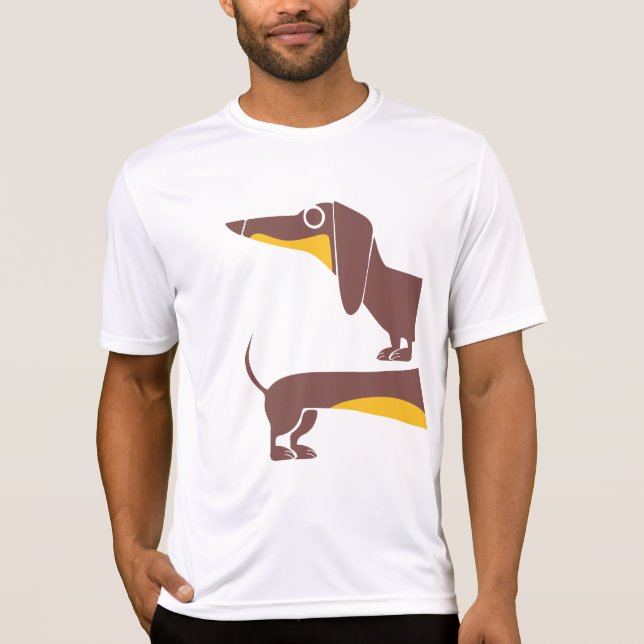 Camiseta Engraçado e fofo dachshund para os pais de cães lo (Frente)