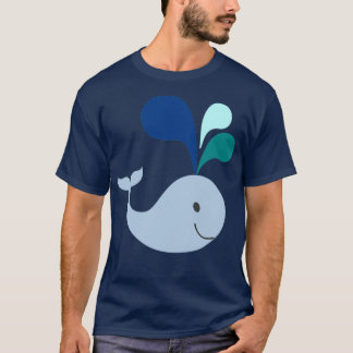 Camiseta Engraçado e Legal Design de Arte de Baleia-Bebê