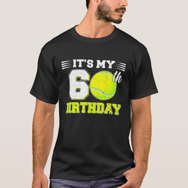 Camiseta Engraçado É o meu 60º Aniversário Tênis há 60 anos (Frente)