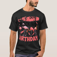 Engraçado É o meu aniversário Legal Flamingo Cele