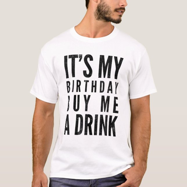 Camiseta Engraçado. É o meu Comprar de aniversário. Um Bebi (Frente)