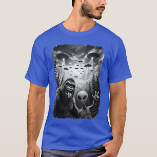 Camiseta Engraçado e Sasquatch Alien Bruh Sie engraçado