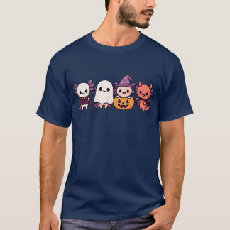 Camiseta Engraçado e Simples Axolotl na fantasia de Hallowe