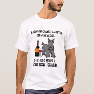 Camiseta Engraçado e Terrier T-Shirt escocês