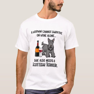 Camiseta Engraçado e Terrier T-Shirt escocês