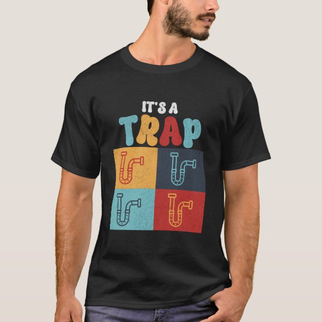 Camiseta Engraçado É Um Contrato De Canalizador De Arte Pop (Frente)