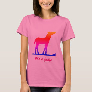Camiseta Engraçado "é um potro!" com silhueta do potro
