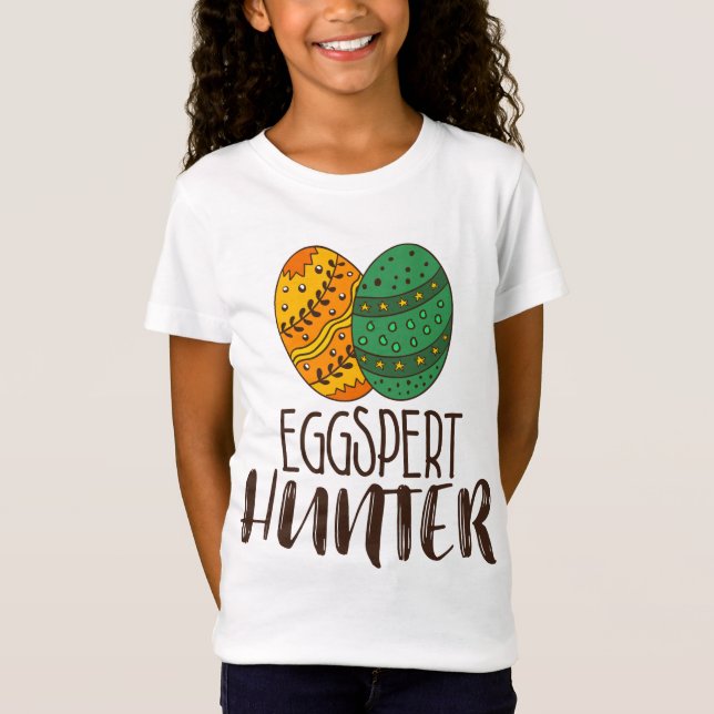 Camiseta Engraçado Eggspert Hunter Páscoa Pun Citação Humor (Frente)