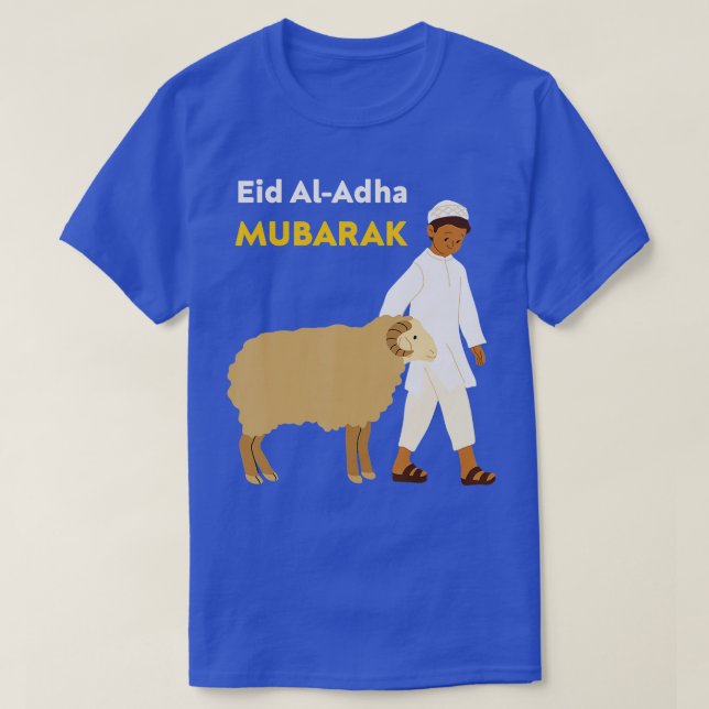 Camiseta Engraçado Eid al adha Eid mubarak com carneiro (Frente do Design)