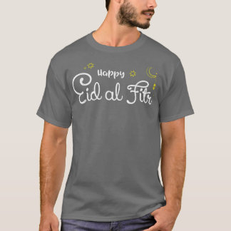 Camiseta Engraçado Eid alFitr Mubarak Citação Feliz Muçulma