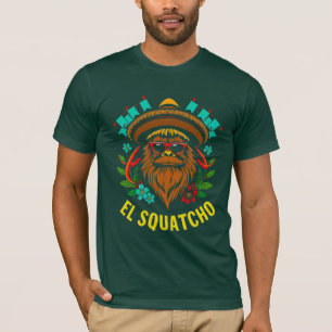 Camiseta Engraçado EL SQUATCHO Cinco de Mayo Bigfoot Party 