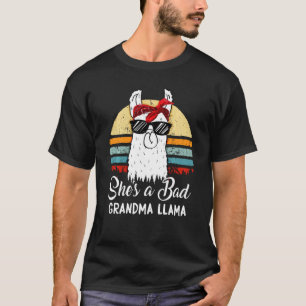 Camiseta Engraçado Ela É Má Avó Llama Mãe Mãe Mãe Mãe Mãe