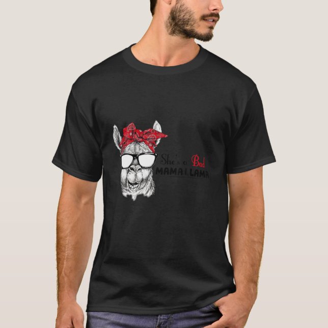 Camiseta Engraçado Ela é uma Má Mama Llama Gift (Frente)