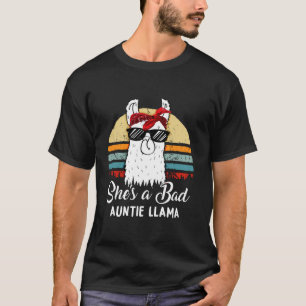 Camiseta Engraçado Ela é uma tia má Llama mãe avó avó