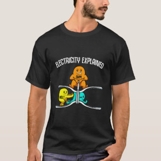 Camiseta Engraçado Eletricidade Explicada Nerd G do Profess