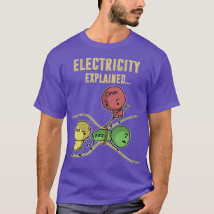 Camiseta Engraçado Eletricidade explicou Gráficos de Lei Oh
