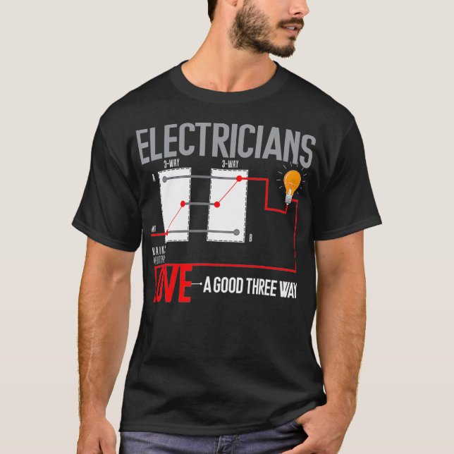 Camiseta Engraçado Elétrico Pun (Frente)