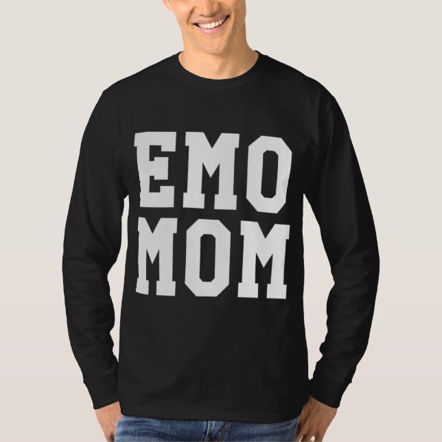 Camiseta Engraçado Emo Mãe Gótico Punk Dia de as mães Gift (Frente)