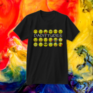 Camiseta Engraçado Emoji Dadittude