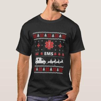 Camiseta Engraçado EMS Paramedical Ugly Christmas Sweater G
