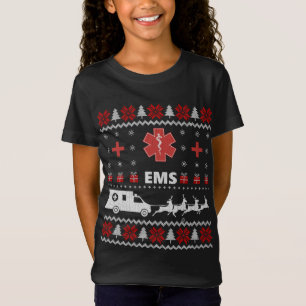 Camiseta Engraçado EMS Paramedical Ugly Christmas Sweater G