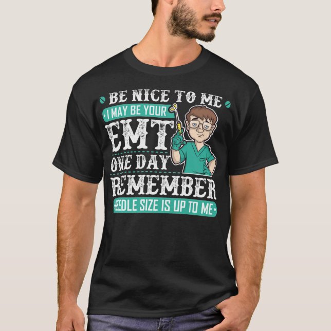 Camiseta Engraçado EMT Cote Presente para Médico Enfermeiro (Frente)