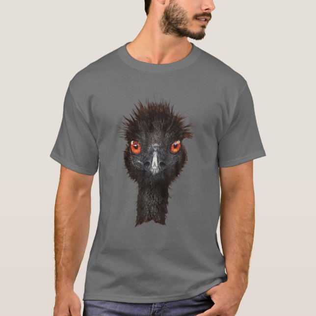 Camiseta Engraçado Emu Bird - Legal Ilustração Da Emu (Frente)