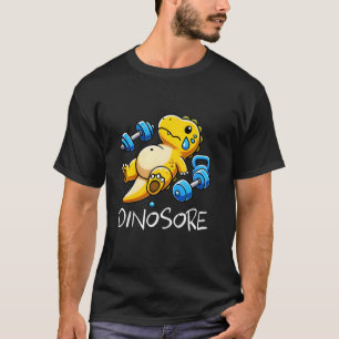 Camiseta Engraçado Engraçado Dinossauro de Malhação de Gym