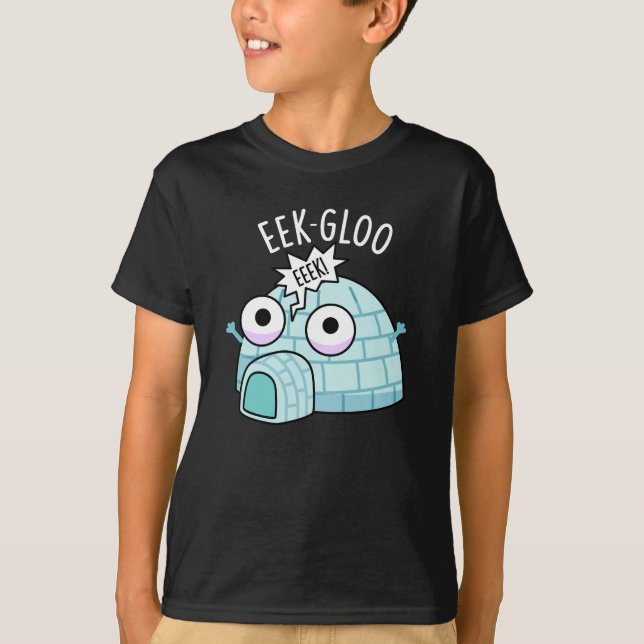 Camiseta Engraçado Engraçado Igloo Pun Dark BG (Frente)