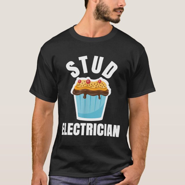 Camiseta Engraçado Engraçado Muffin Elétrico Marido (Frente)
