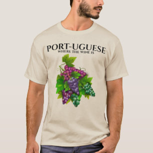 Camiseta Engraçado engraçado na ilustração da adega portuár