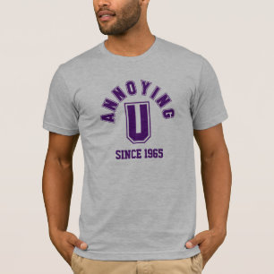 Camiseta Engraçado, Engraçado, Tee de Homens Escuros, Roxo