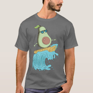 Camiseta Engraçado Engrenado Surfando Avocado Surfar Avocad