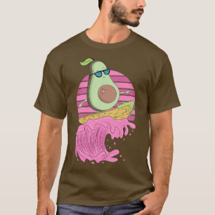 Camiseta Engraçado Engrenado Surfando Avocado Surfar Avocad